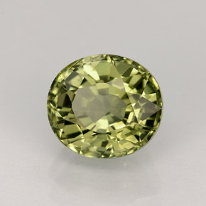 Turmalina verde natural de 1,86 ct, corte óvalo, VVS