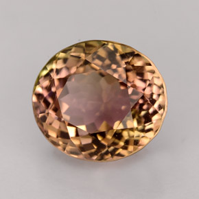 Turmalina multicolor natural de 5,09 ct, corte óvalo, IF