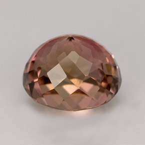 Turmalina multicolor natural de 5,09 ct, corte óvalo, IF