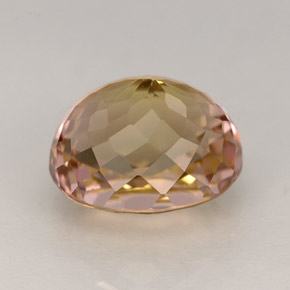 Turmalina multicolor natural de 3,91 ct, corte óvalo, IF