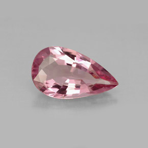 Turmalina rosa natural de 3,13 ct, en forma de pera, VVS