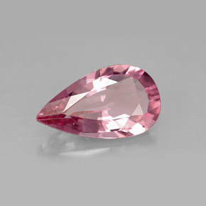 Turmalina rosa natural de 3,13 ct, en forma de pera, VVS