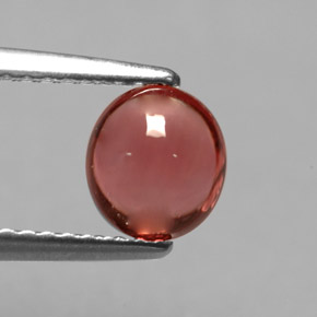 Turmalina rojo natural de 1,00 ct, corte óvalo, transparente