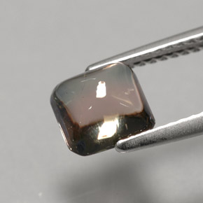 Turmalina bicolor natural de 1,73 ct, baguette, transparente