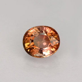 Turmalina multicolor natural de 1,02 ct, corte óvalo, VVS