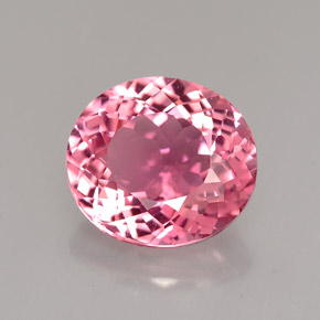 Turmalina rosa natural de 2,94 ct, corte óvalo, VVS