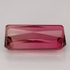 Turmalina rosa natural de 6,71 ct, corte esmeralda, VVS