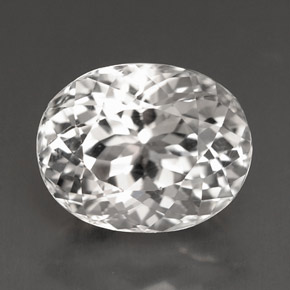 Turmalina blanco natural de 4,09 ct, corte óvalo, VVS-VS