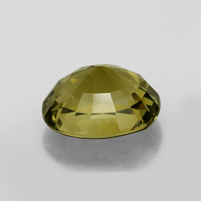 Turmalina amarillo natural de 6,97 ct, corte óvalo, VVS