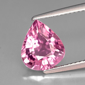 Turmalina rosa natural de 2,31 ct, en forma de pera, VS
