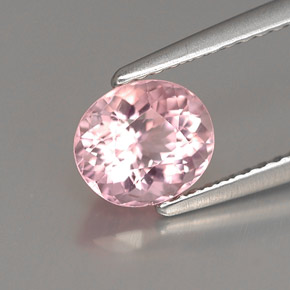 Turmalina rosa natural de 1,14 ct, corte óvalo, VVS-VS