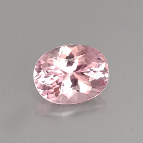 Turmalina rosa natural de 1,10 ct, corte óvalo, VVS-VS