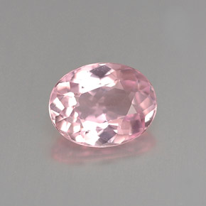 Turmalina rosa natural de 0,98 ct, corte óvalo, VVS-VS