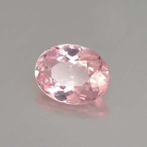 Turmalina rosa natural de 0,98 ct, corte óvalo, VVS-VS