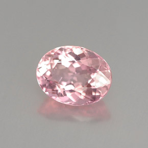 Turmalina rosa natural de 1,07 ct, corte óvalo, VVS-VS