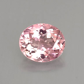 Turmalina rosa natural de 1,40 ct, corte óvalo, VS