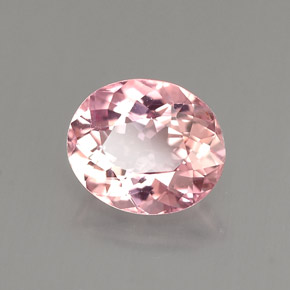 Turmalina rosa natural de 1,40 ct, corte óvalo, VS
