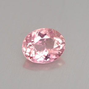 Turmalina rosa natural de 0,82 ct, corte óvalo, VS
