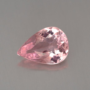 Turmalina rosa natural de 0,90 ct, en forma de pera, VS