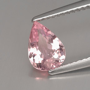 Turmalina rosa natural de 0,90 ct, en forma de pera, VS