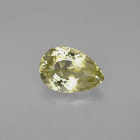 Turmalina amarillo natural de 1,81 ct, en forma de pera, VVS-VS
