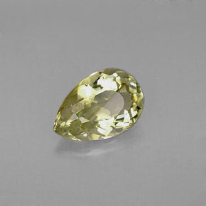Turmalina amarillo natural de 1,81 ct, en forma de pera, VVS-VS