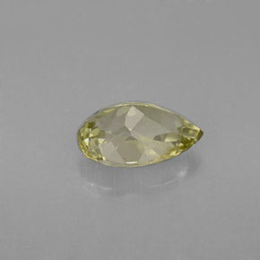 Turmalina amarillo natural de 1,81 ct, en forma de pera, VVS-VS