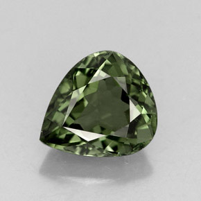 Turmalina verde natural de 2,16 ct, en forma de pera, VVS