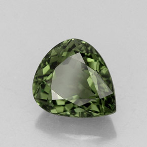 Turmalina verde natural de 2,16 ct, en forma de pera, VVS