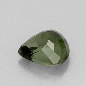 Turmalina verde natural de 2,16 ct, en forma de pera, VVS