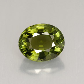 Turmalina verde natural de 1,66 ct, corte óvalo, VVS