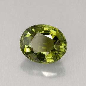 Turmalina verde natural de 1,66 ct, corte óvalo, VVS