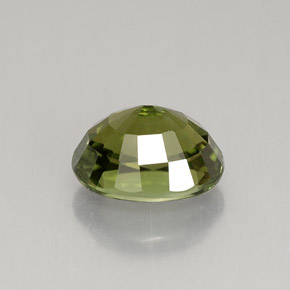 Turmalina verde natural de 1,66 ct, corte óvalo, VVS