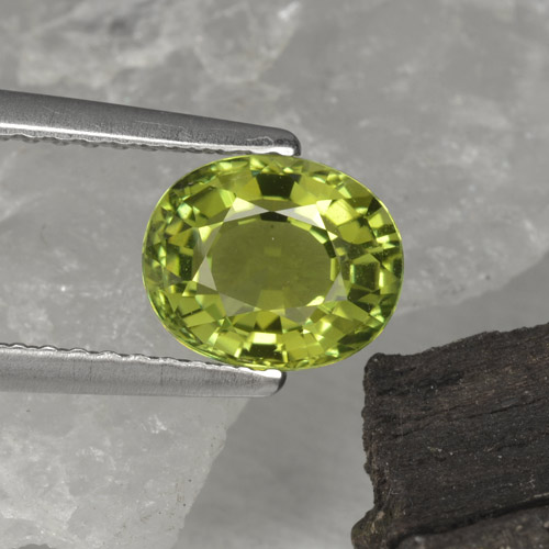 Turmalina verde natural de 1,30 ct, corte óvalo, VVS