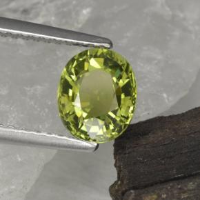 Turmalina verde natural de 1,30 ct, corte óvalo, VVS