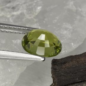 Turmalina verde natural de 1,30 ct, corte óvalo, VVS