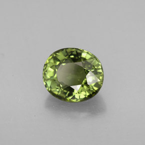 Turmalina verde natural de 1,64 ct, corte óvalo, VVS-VS