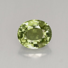 Turmalina verde natural de 1,33 ct, corte óvalo, VVS-VS