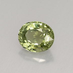 Turmalina verde natural de 1,33 ct, corte óvalo, VVS-VS