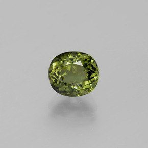 Turmalina verde natural de 1,58 ct, corte óvalo, VVS-VS