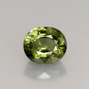 Turmalina verde natural de 1,42 ct, corte óvalo, VVS-VS
