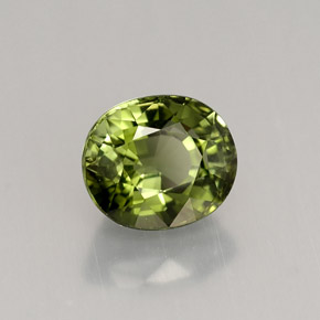 Turmalina verde natural de 1,42 ct, corte óvalo, VVS-VS