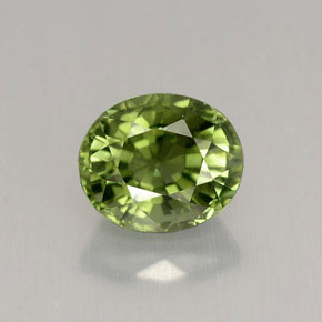 Turmalina verde natural de 1,45 ct, corte óvalo, VVS-VS