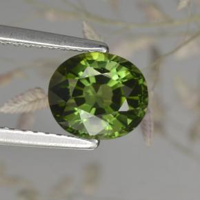 Turmalina verde natural de 1,50 ct, corte óvalo, VVS-VS