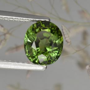Turmalina verde natural de 1,50 ct, corte óvalo, VVS-VS