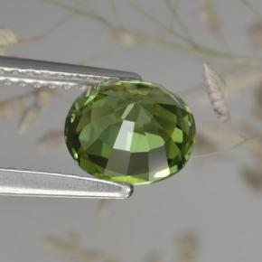 Turmalina verde natural de 1,50 ct, corte óvalo, VVS-VS