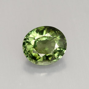 Turmalina verde natural de 1,35 ct, corte óvalo, VVS-VS