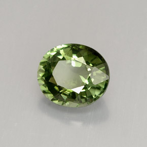 Turmalina verde natural de 1,35 ct, corte óvalo, VVS-VS