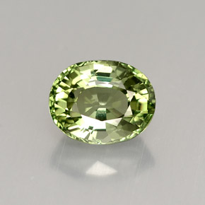 Turmalina verde natural de 1,46 ct, corte óvalo, VVS-VS
