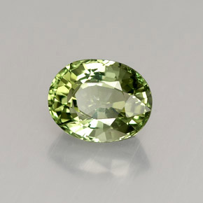 Turmalina verde natural de 1,46 ct, corte óvalo, VVS-VS